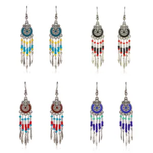 Wholesale Personalized All-match Ethnic Style Bohemian Small Tassel Earrings