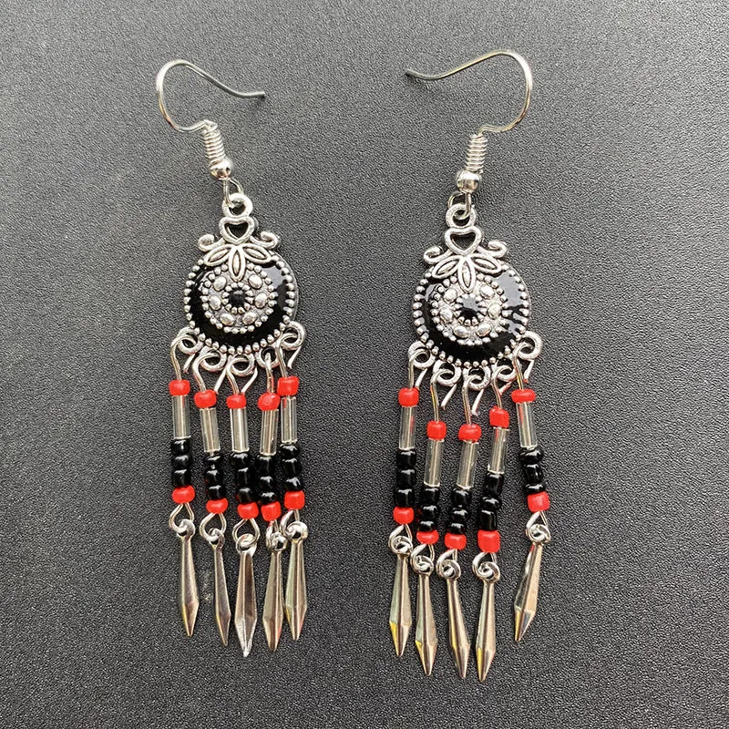 Wholesale Personalized All-match Ethnic Style Bohemian Small Tassel Earrings