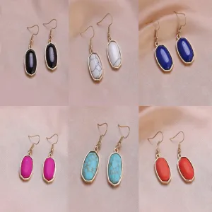 Wholesale Simple Marble Alloy Earrings
