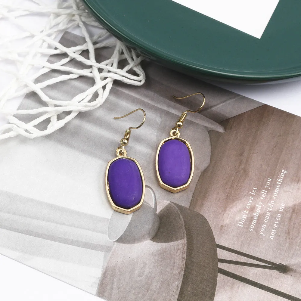 Wholesale Simple Marble Alloy Earrings