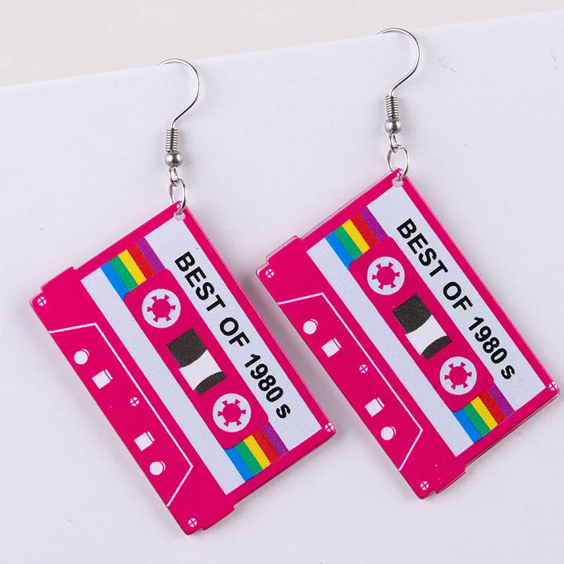 Wholesale Tape Double sided Retro Color Acrylic Nostalgic Simple Personalized Earrings