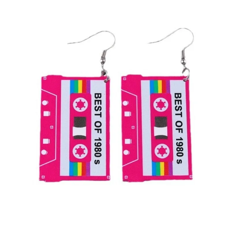 Wholesale Tape Double sided Retro Color Acrylic Nostalgic Simple Personalized Earrings