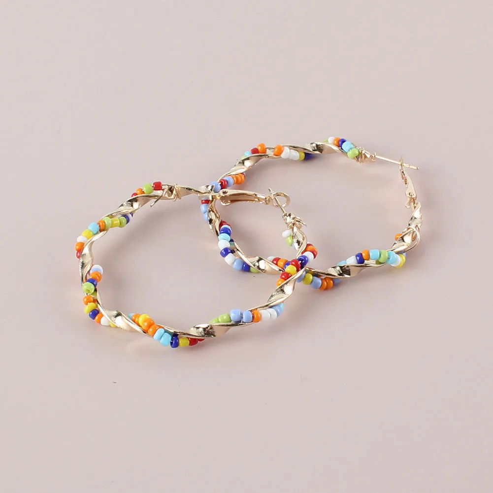 Wholesale Vintage Bohemian Style Rice Bead Earrings