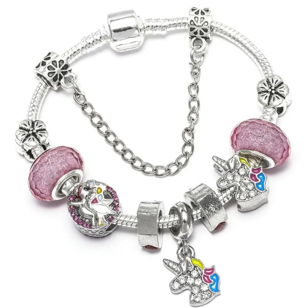 women bracelets charm beads bangles silver color cute women's jewelry ✈️ free.shipping